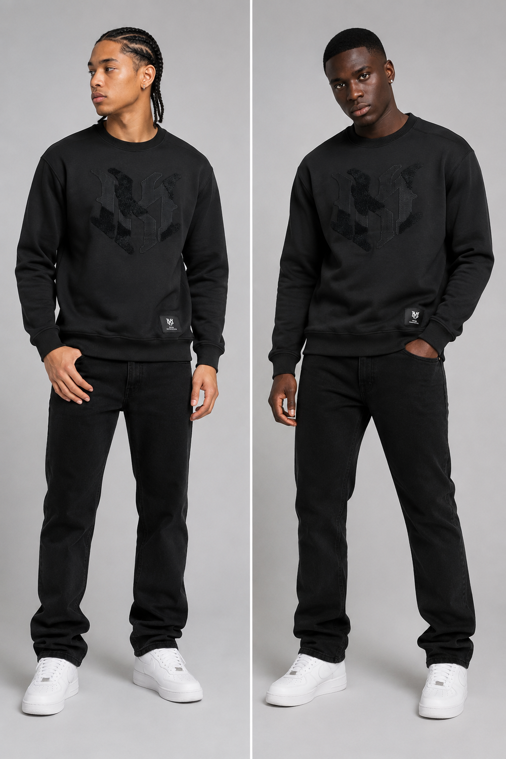 M4112 Mancini MK Crewneck - Black