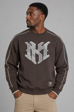 M4112 Mancini MK Crewneck - Brown