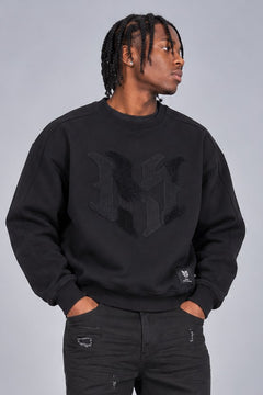 M4112 Mancini MK Crewneck - Black