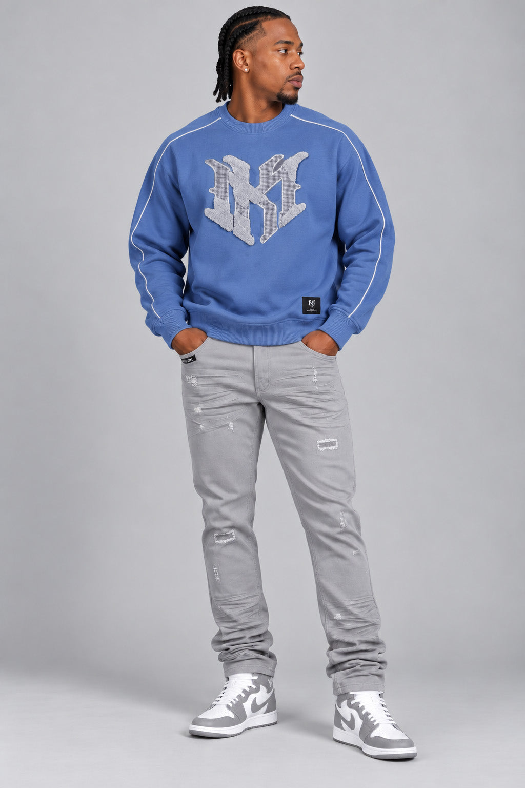 M1609 Mancini Twill Jeans - Gray