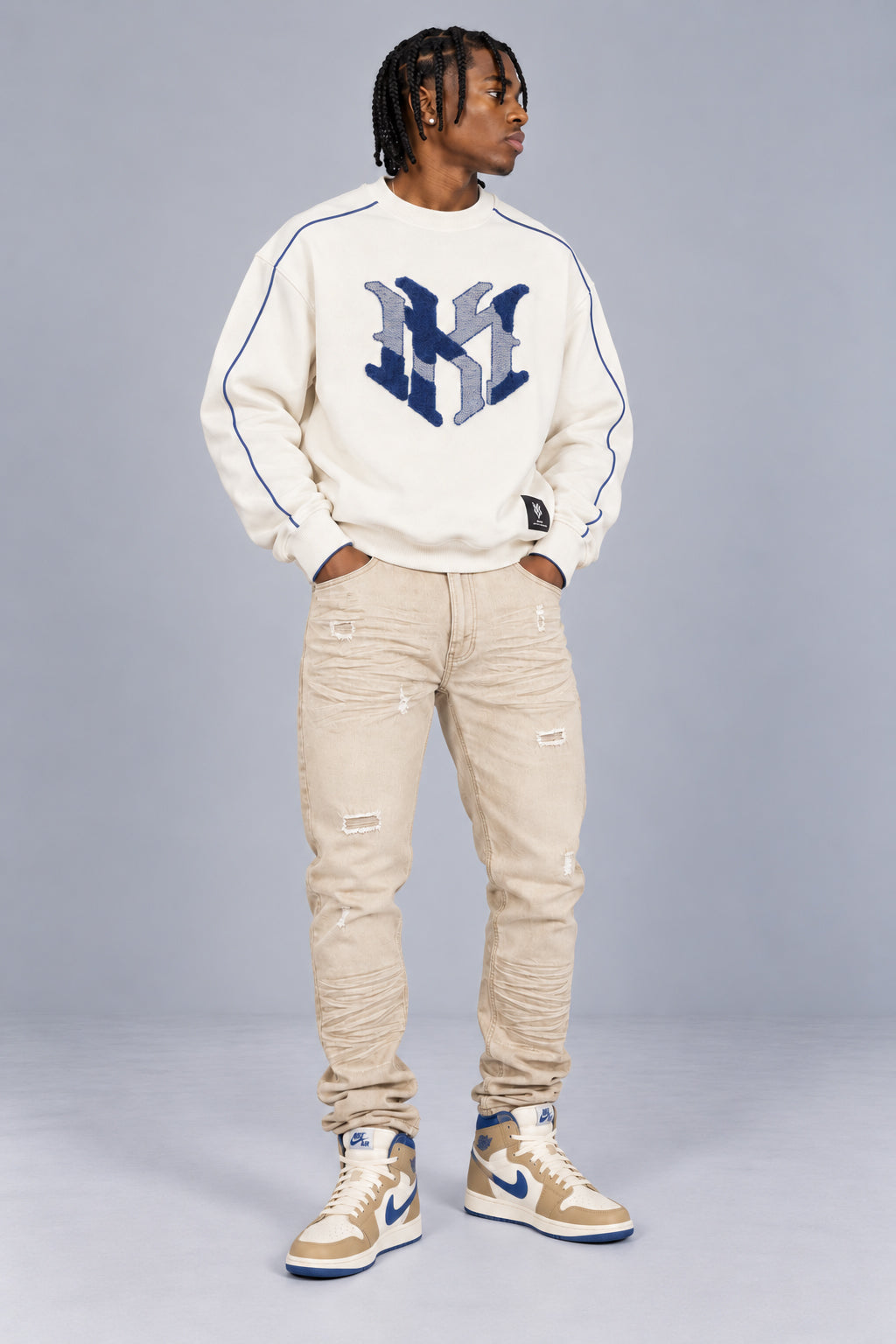 M4112 Mancini MK Crewneck - Natural