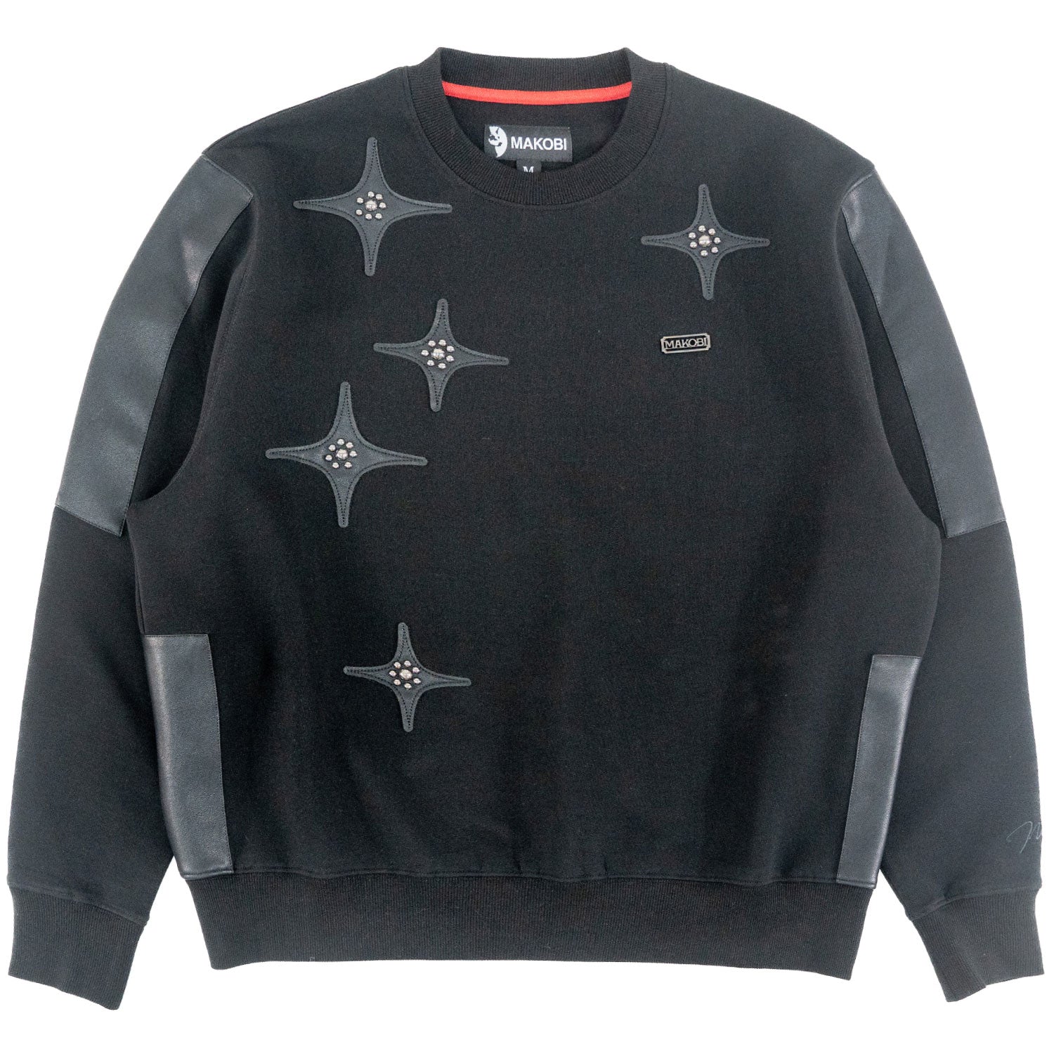 Makobi M4118 Bottega Crewneck in Black, view 5