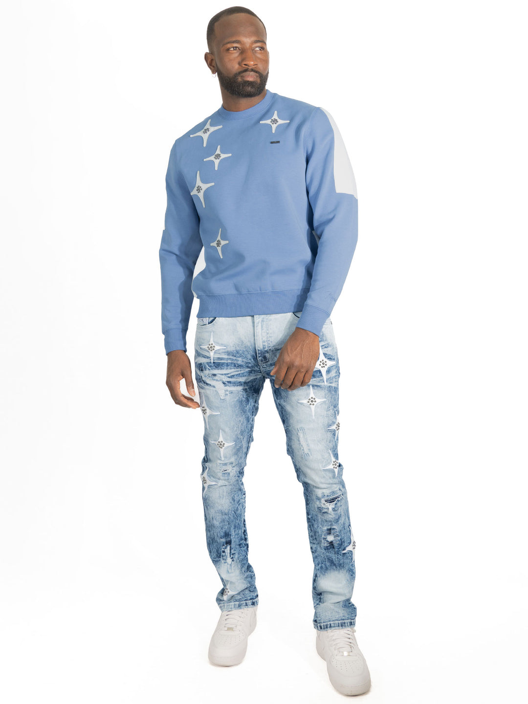 Sweatshirt | M4118 Bottega Crewneck - Blue