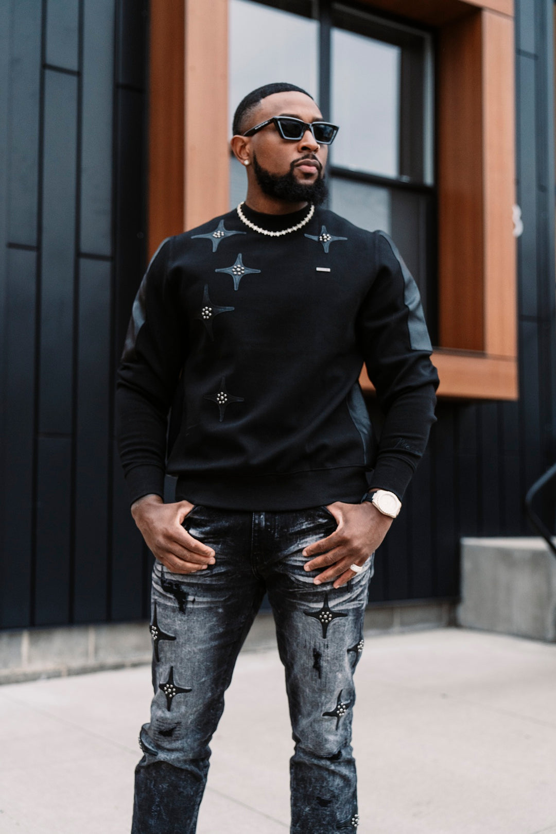 Sweatshirt | M4118 Bottega Crewneck - Black