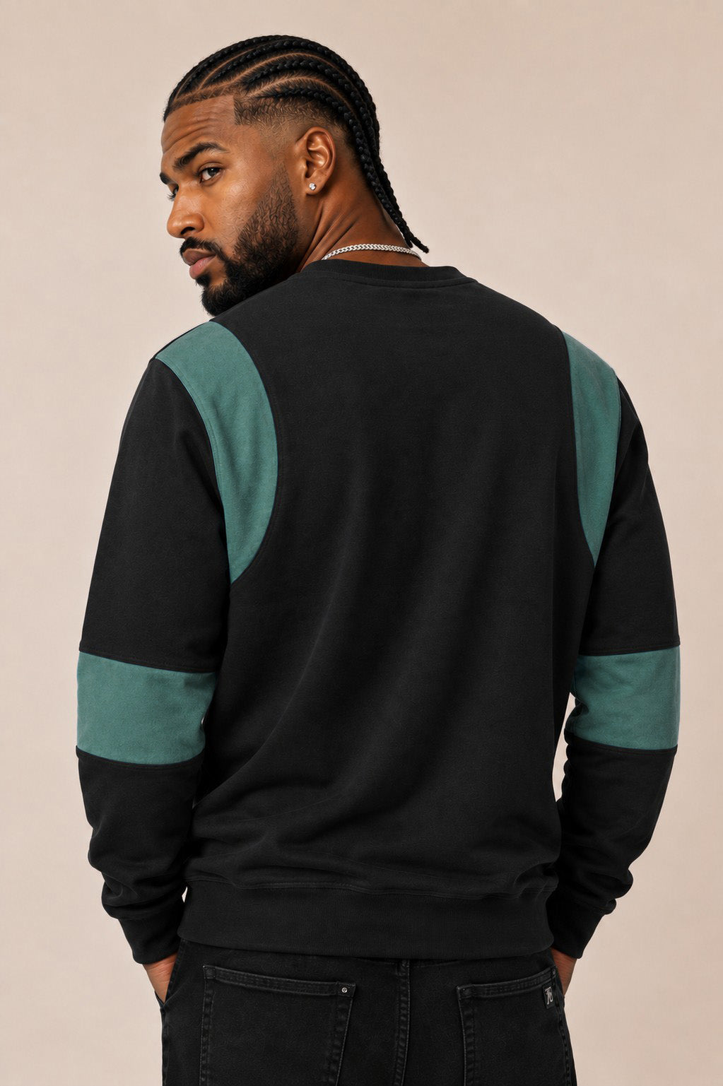 M4138 Prestige MK Crewneck - Black-Teal