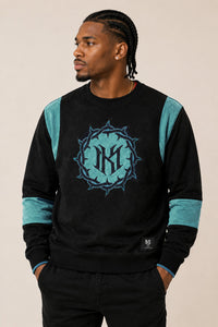 M4138 Prestige MK Crewneck - Black-Teal
