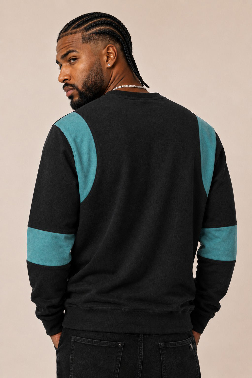 M4138 Prestige MK Crewneck - Black-Teal
