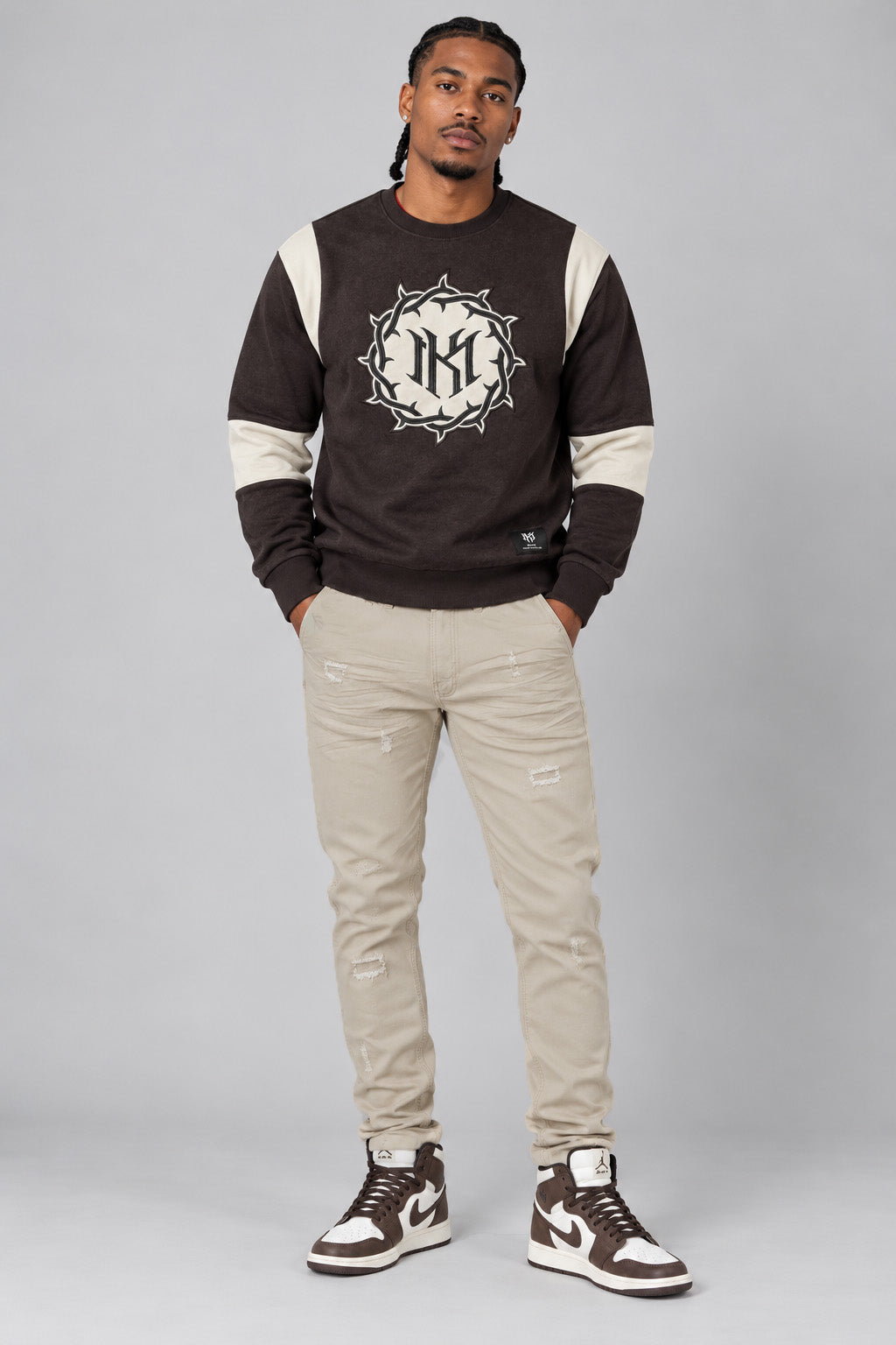 M1609 Manicini Twill Jeans - Khaki