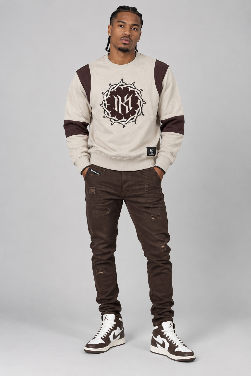 M1609 Mancini Twill Jeans - Brown