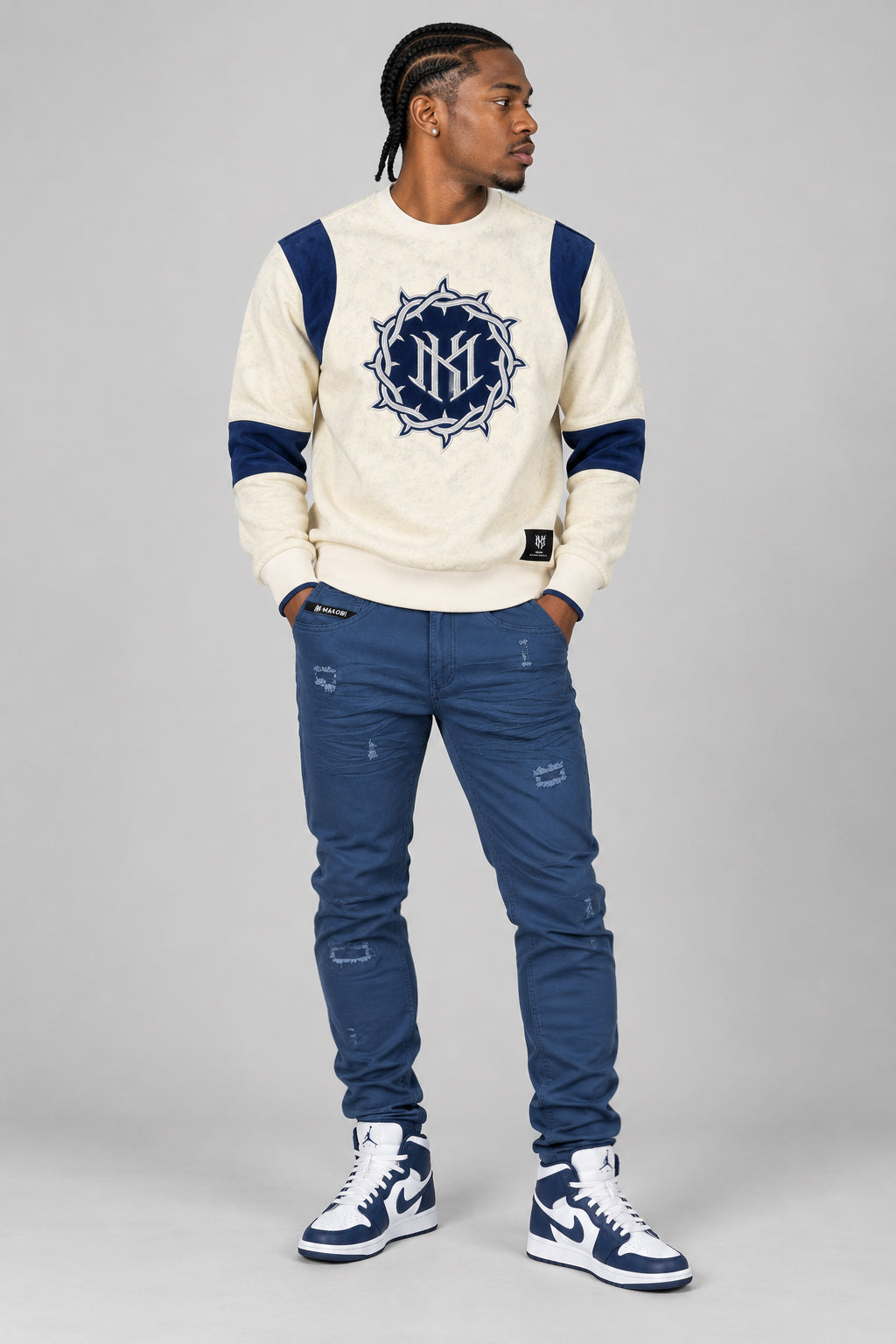 M4138 Prestige MK Crewneck - Natural