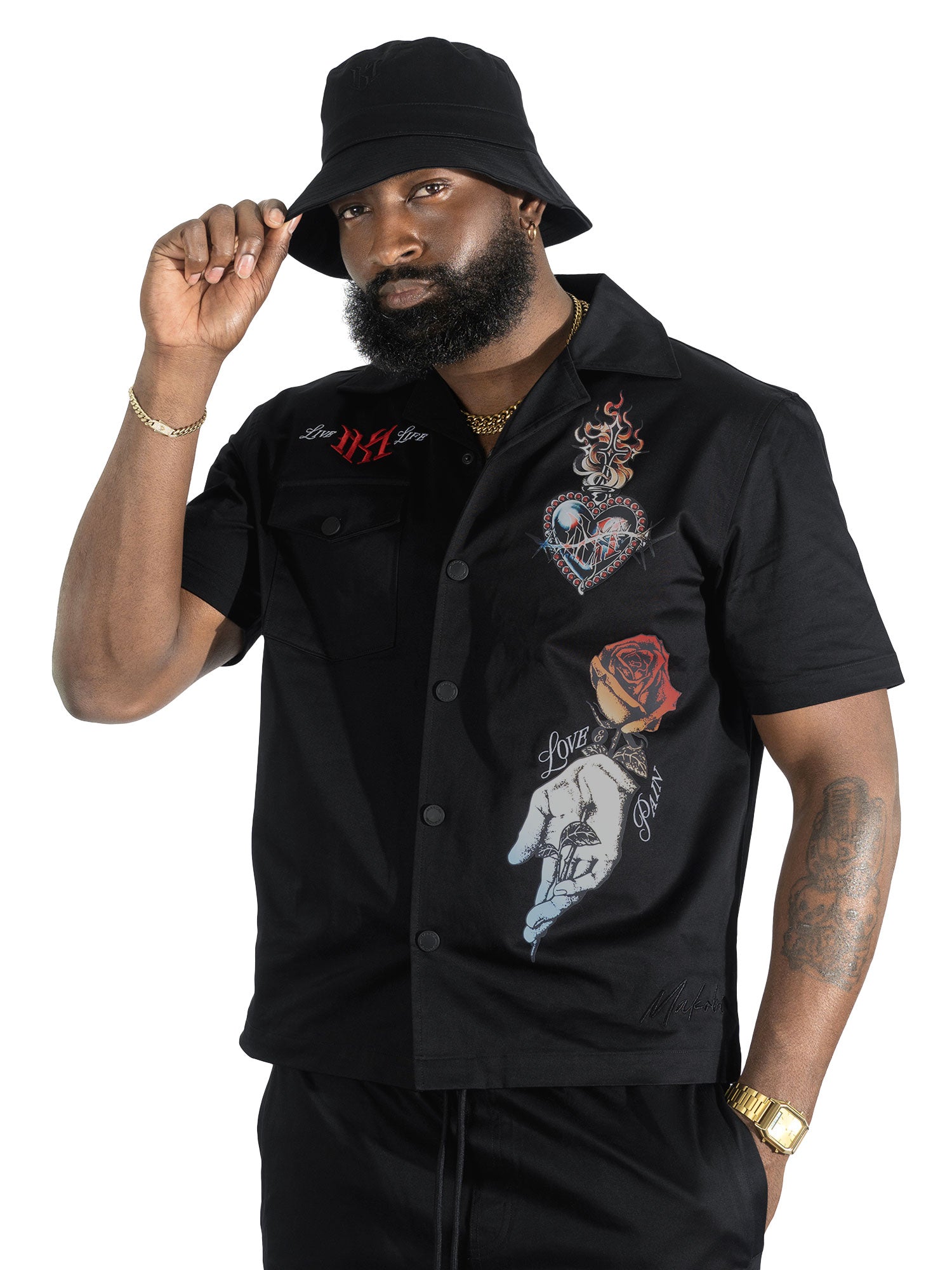 M414 Vivere Twill Short Set - Black
