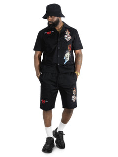 M414 Vivere Twill Short Set - Black
