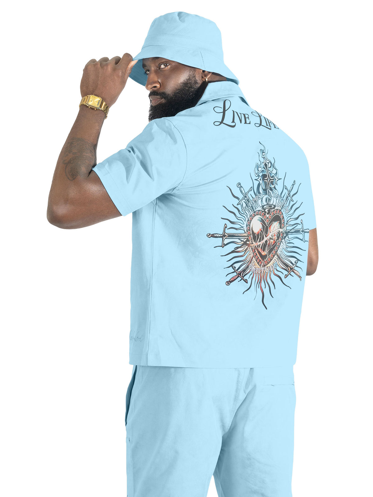 M414 Vivere Twill Short Set - Blue