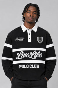 M415 Live Life Rugby Shirt - Black
