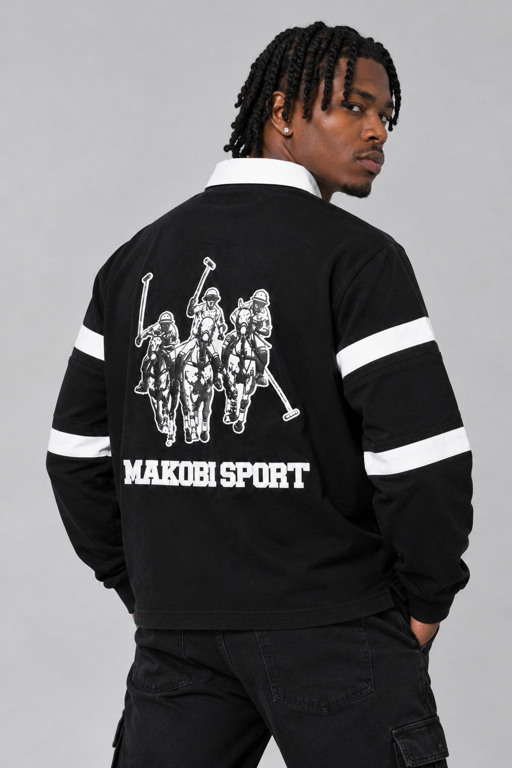 M415 Live Life Rugby Shirt - Black