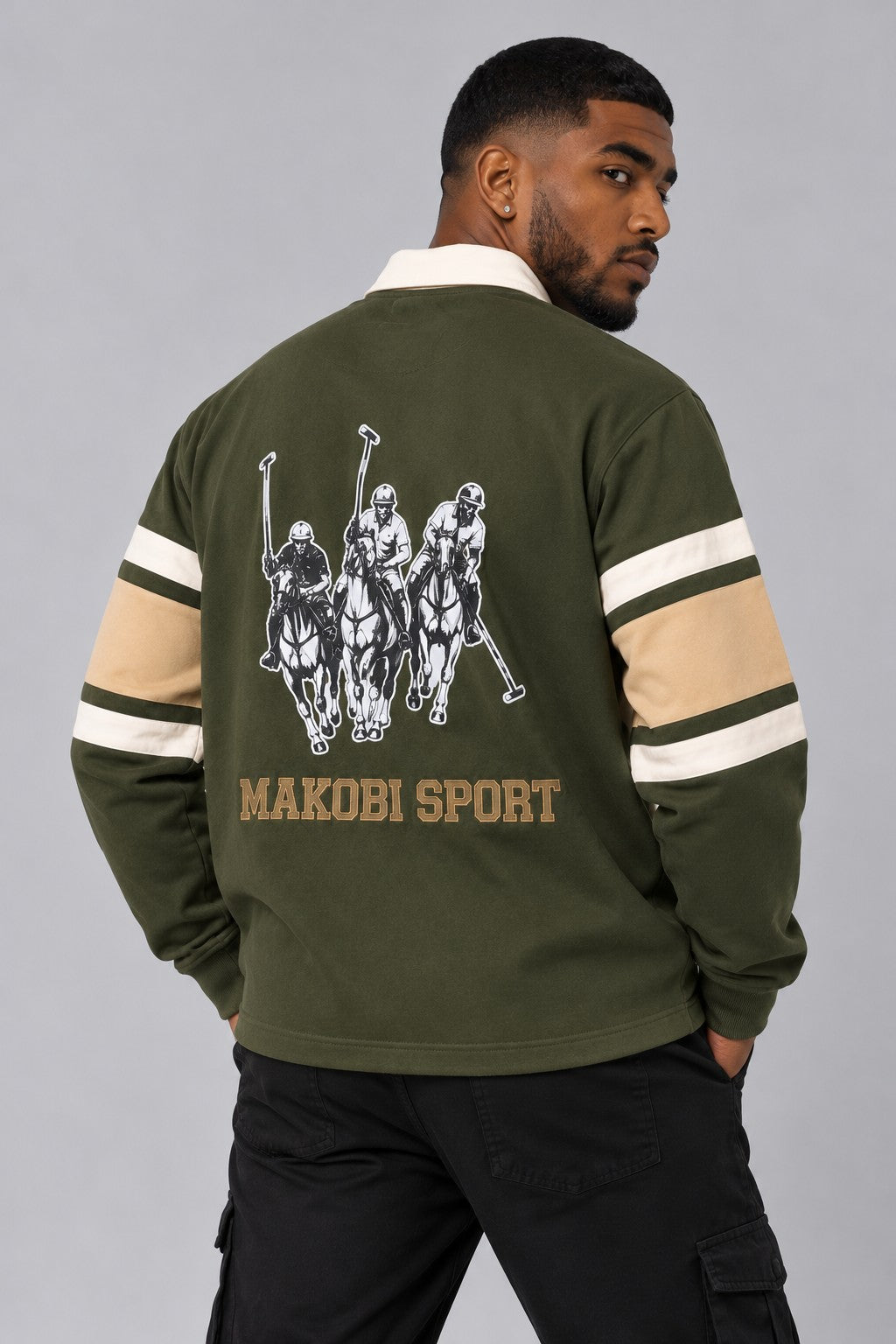 M415 Live Life Rugby Shirt - Olive