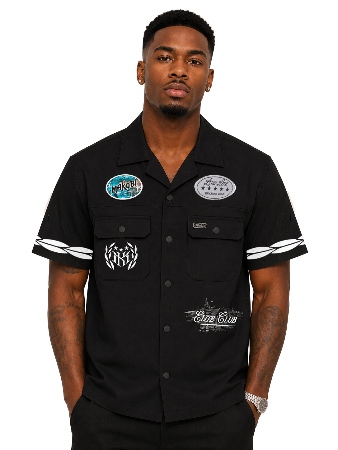 Elite Club Button Down Shirt - Black (Not Sold Separately - Add Elite Pants)