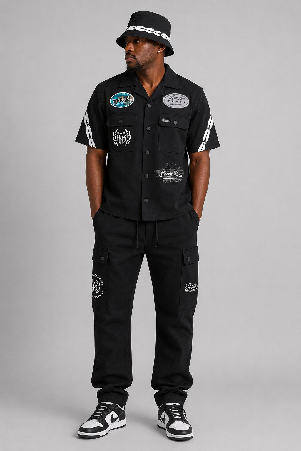 Elite Club Stacked Twill Pants - Black (Not Sold Separately - Add Elite Shirt)