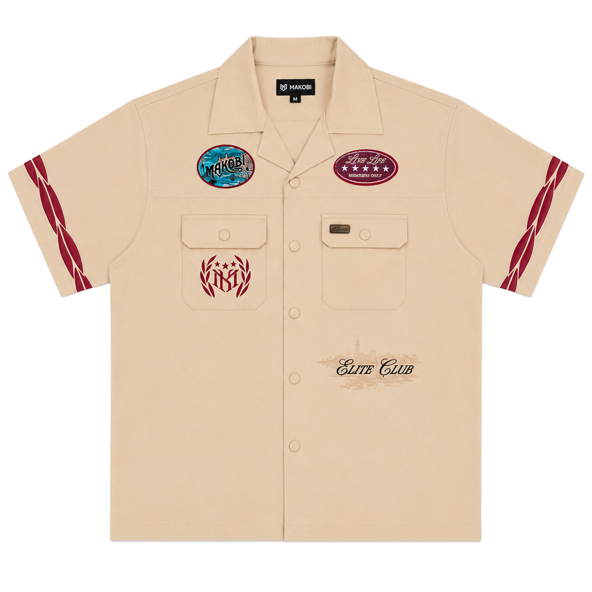 Elite Club Button Down Shirt - Khaki (Not Sold Separately - Add Elite Pants)