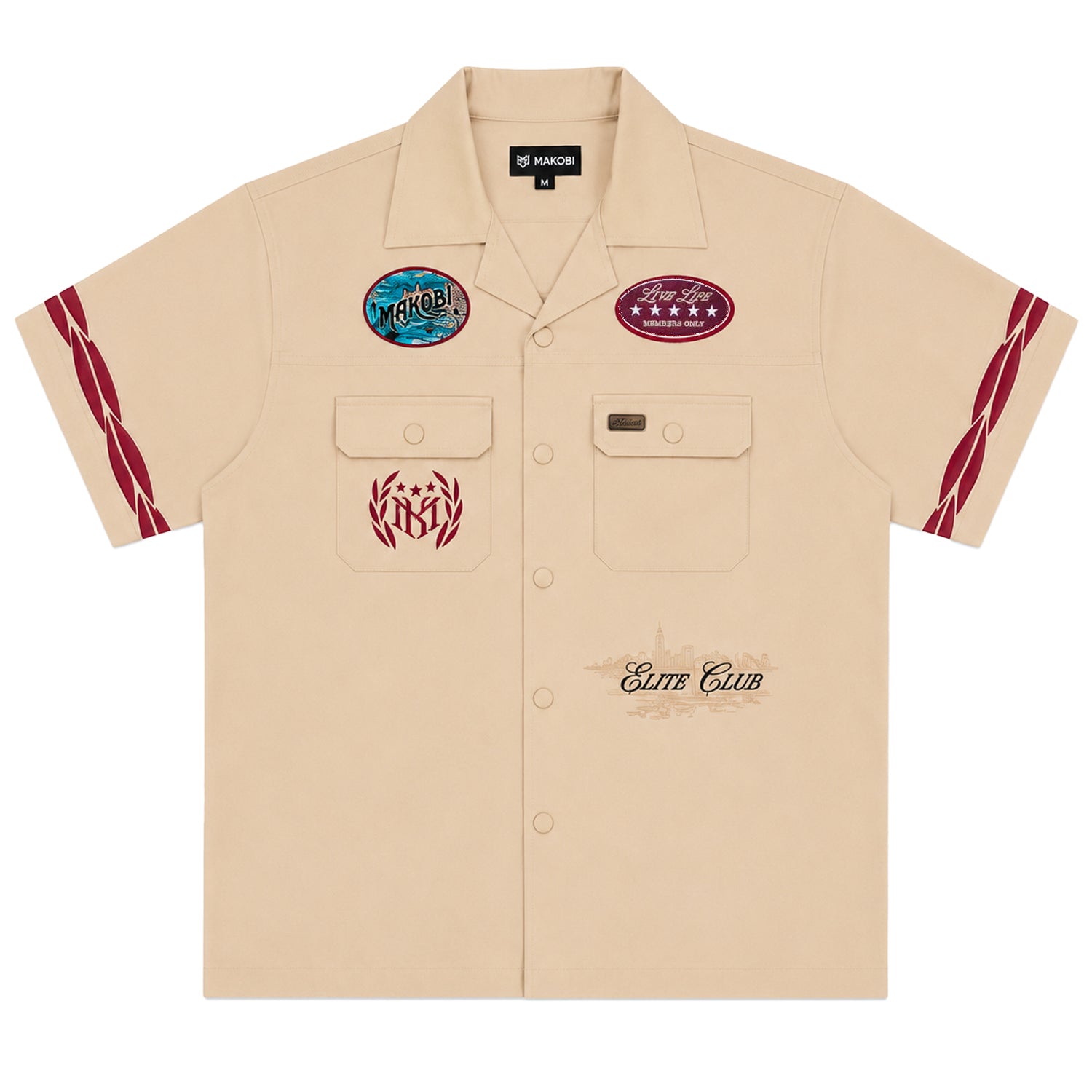 Elite Club Button Down Shirt - Khaki (Not Sold Separately - Add Elite Pants)