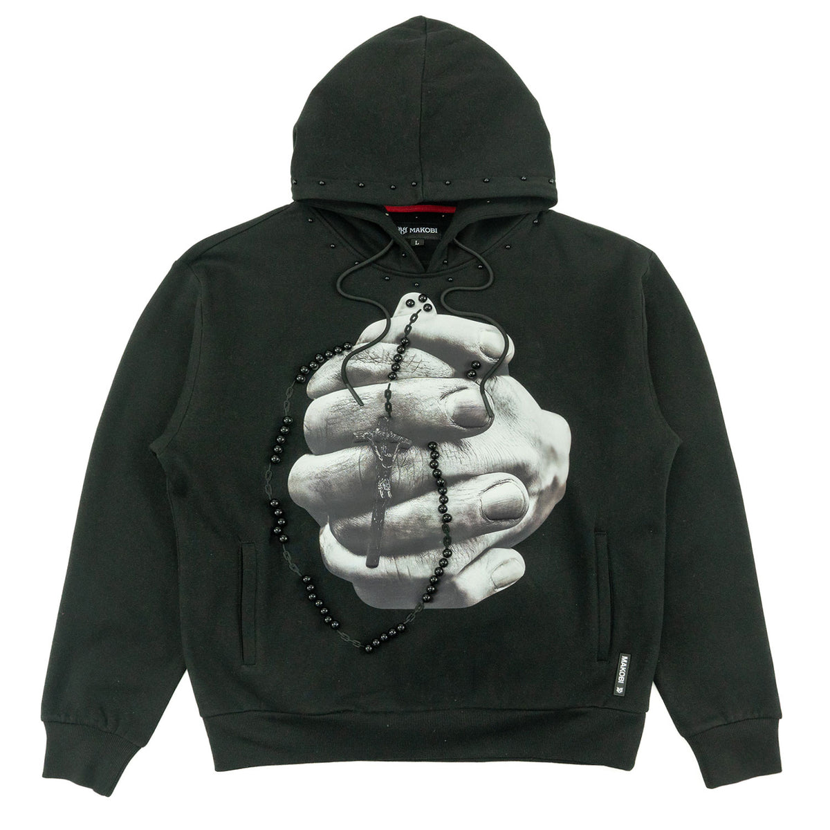 M4225 Rosario Pull Over Hoodie - Black