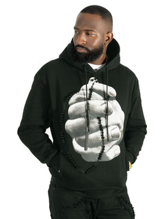 M4225 Rosario Pull Over Hoodie - Black