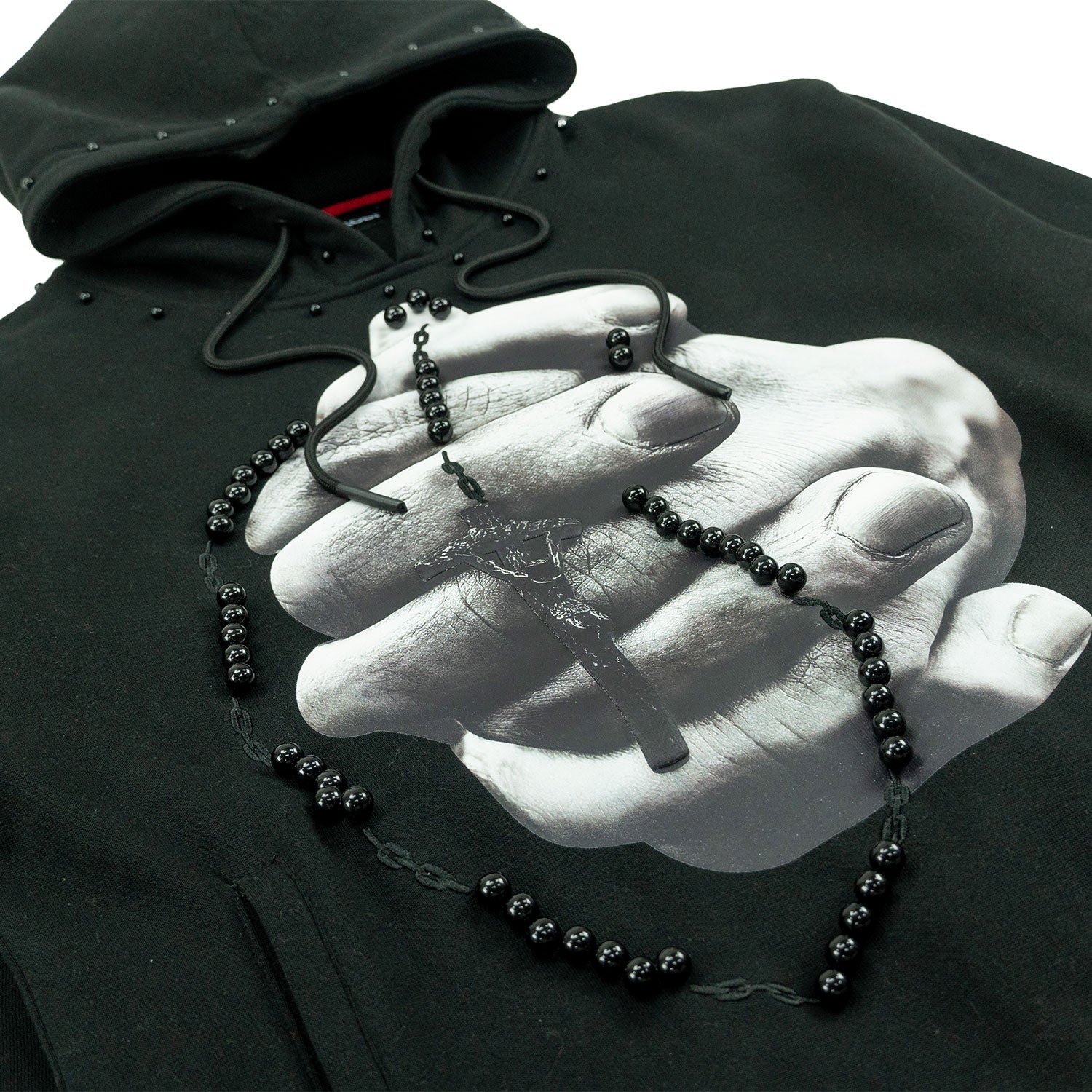 Fleece Hoodie | M4225 Rosario pull Over - Black