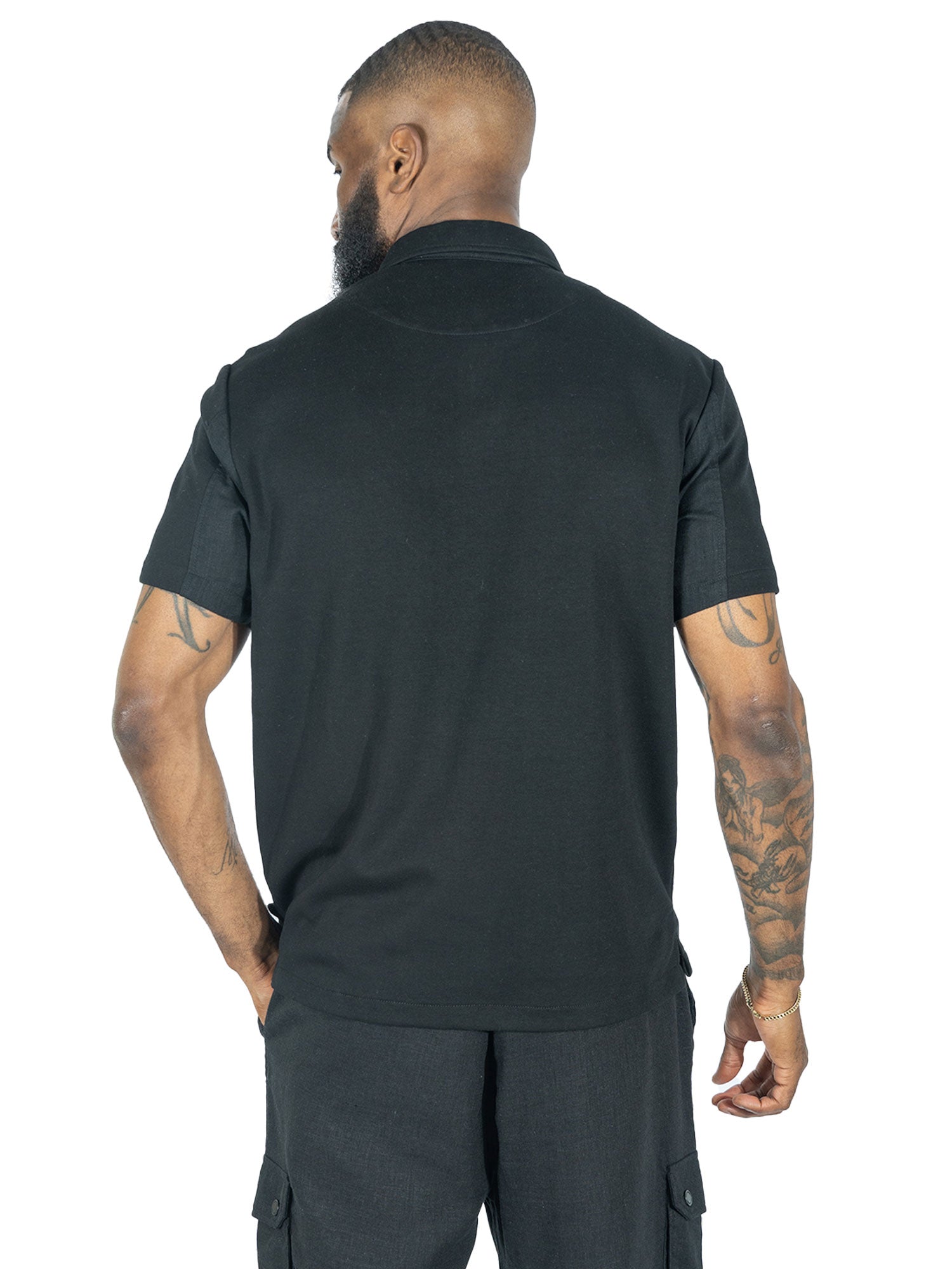 Makobi M422 Levonia Polo Shirt in Black, view 6