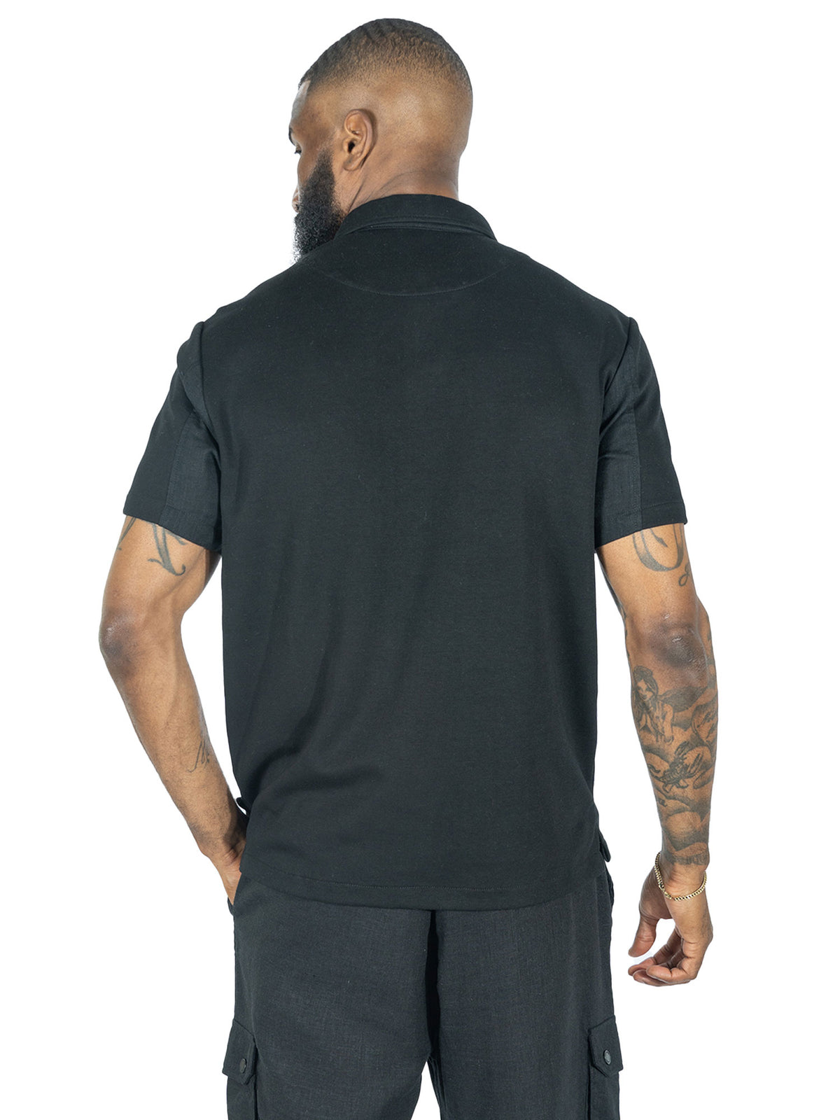 Makobi M422 Levonia Polo Shirt in Black, view 6