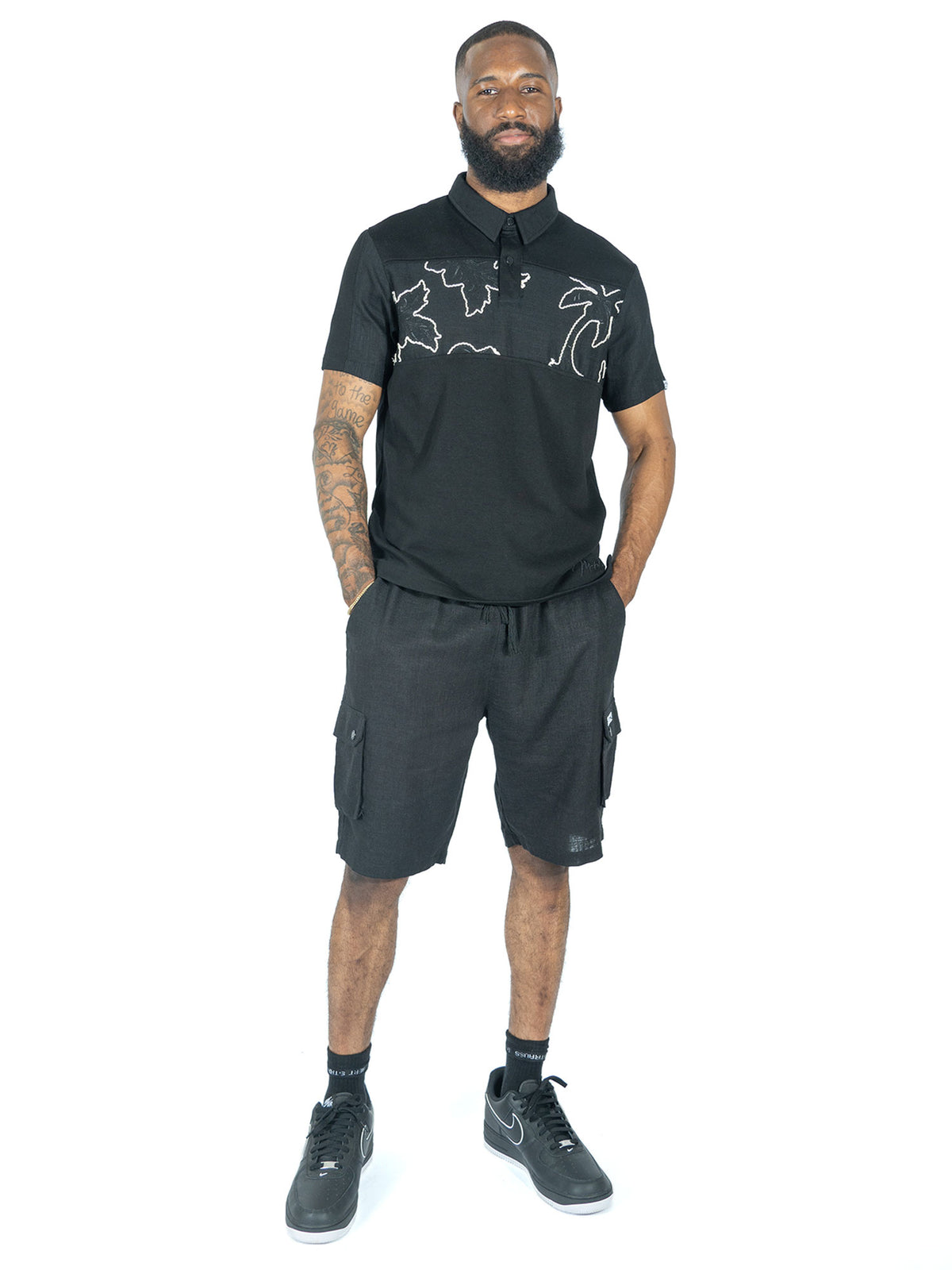 Makobi M422 Levonia Polo Shirt in Black, view 2