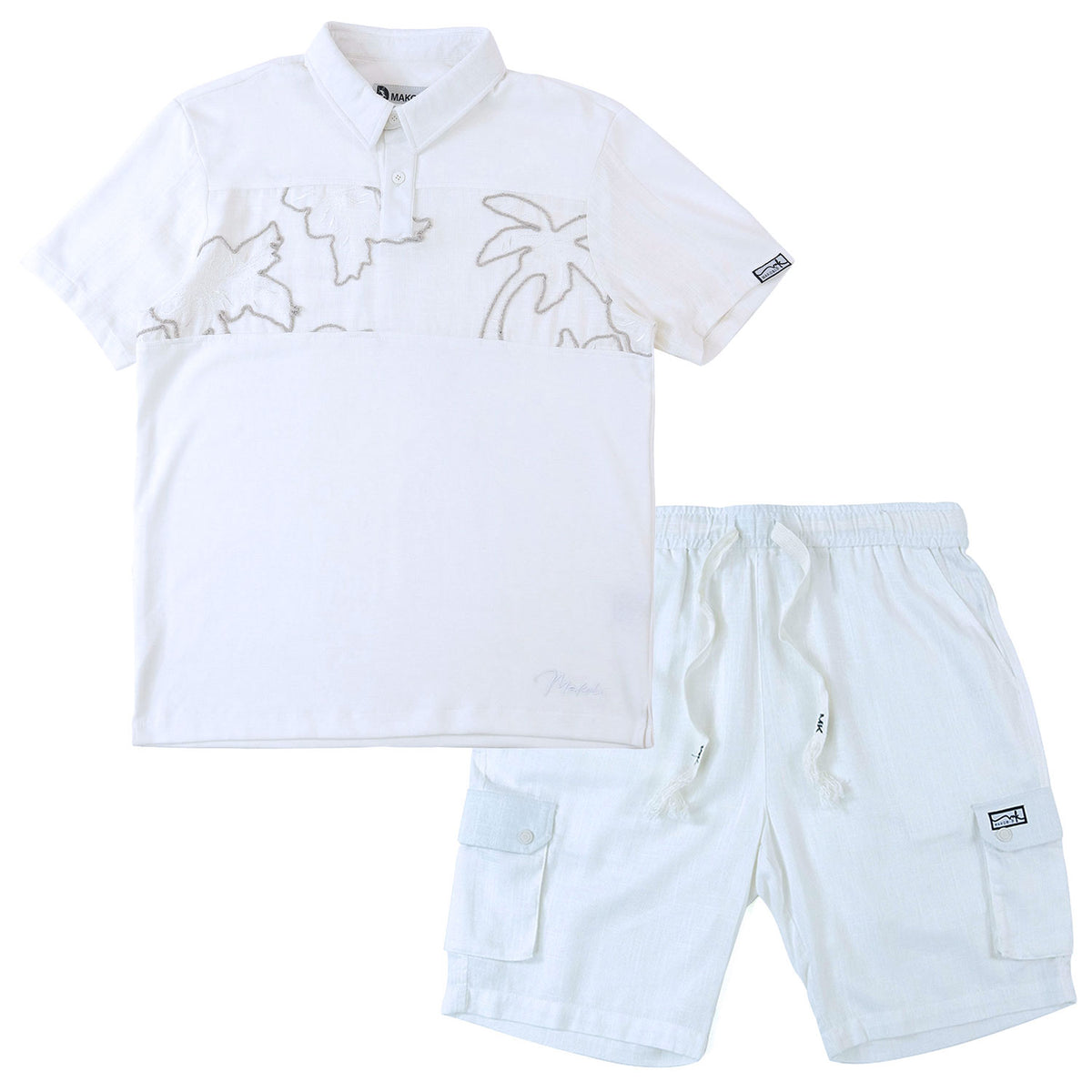 Makobi M422 Levonia Polo Shirt in White, view 4