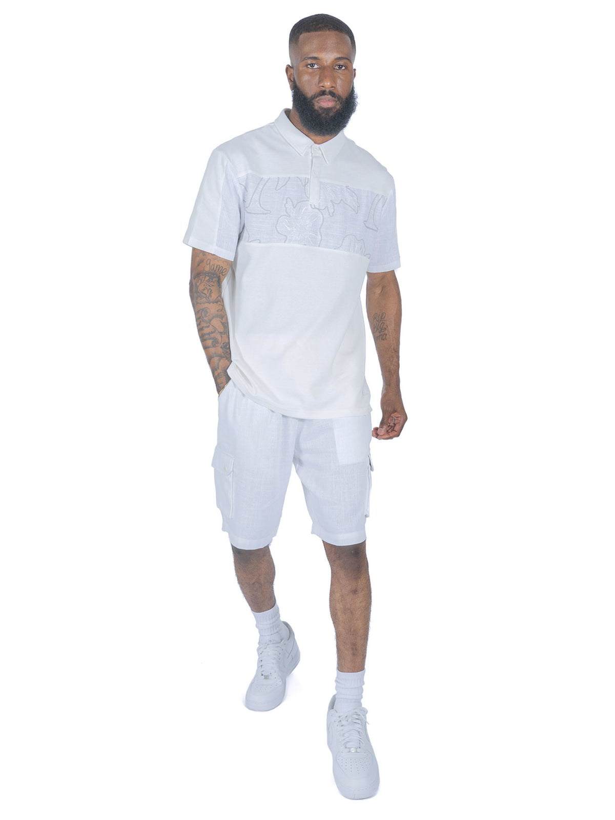 Makobi M422 Levonia Polo Shirt in White, view 2