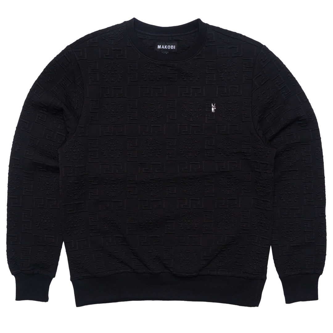 M4232 Bianchi Jacquard Crewneck Sweatshirt - Black