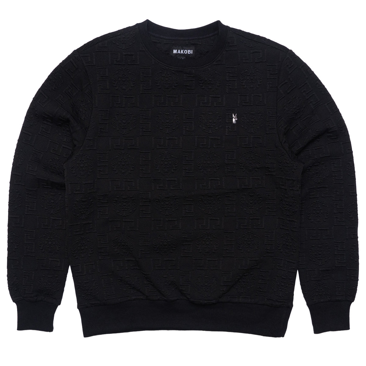 M4232 Bianchi Jacquard Crewneck Sweatshirt - Black