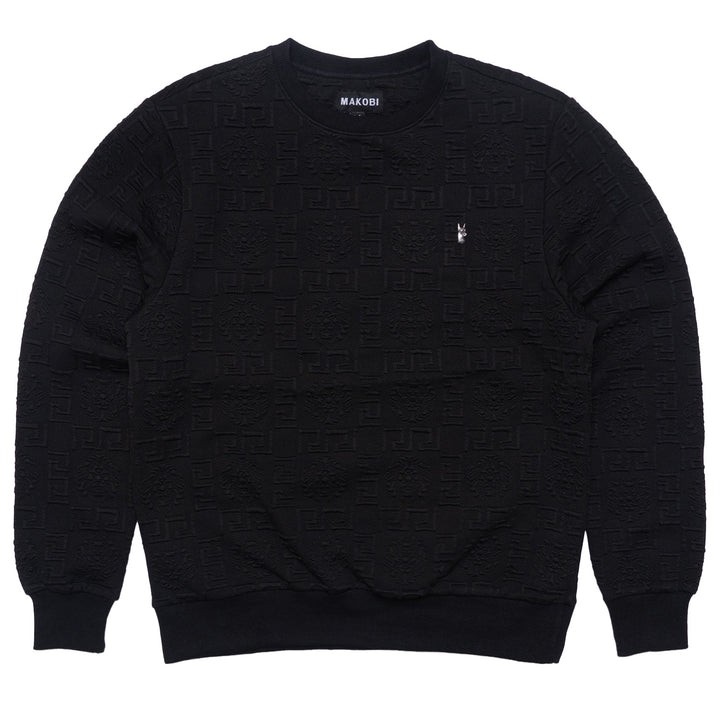 M4232 Bianchi Jacquard Crewneck Sweatshirt - Black