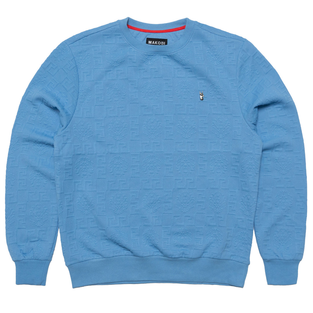 M4232 Bianchi Jacquard Crewneck Sweatshirt - Blue