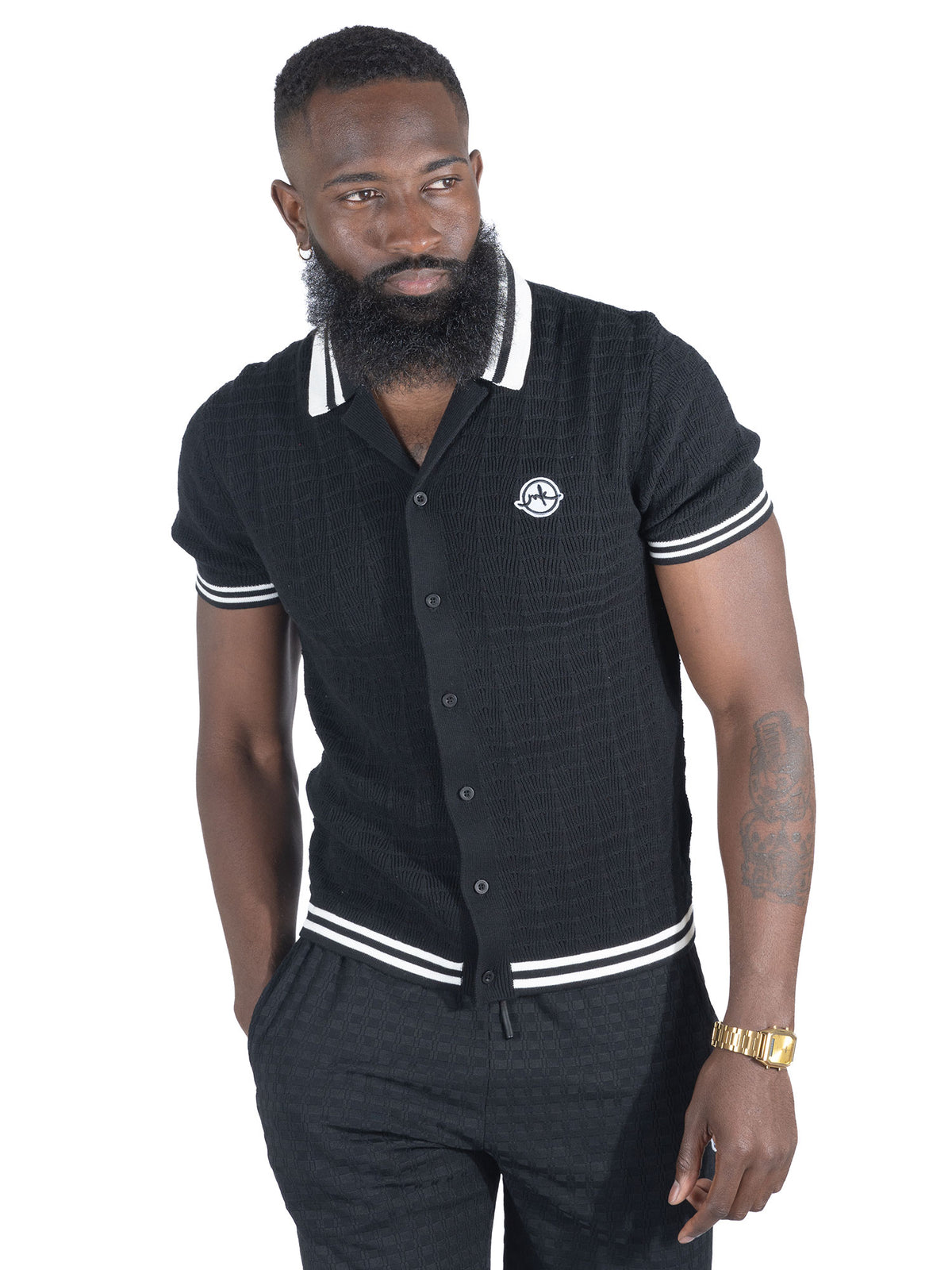 M423 Pescara Knit Shirt - Black