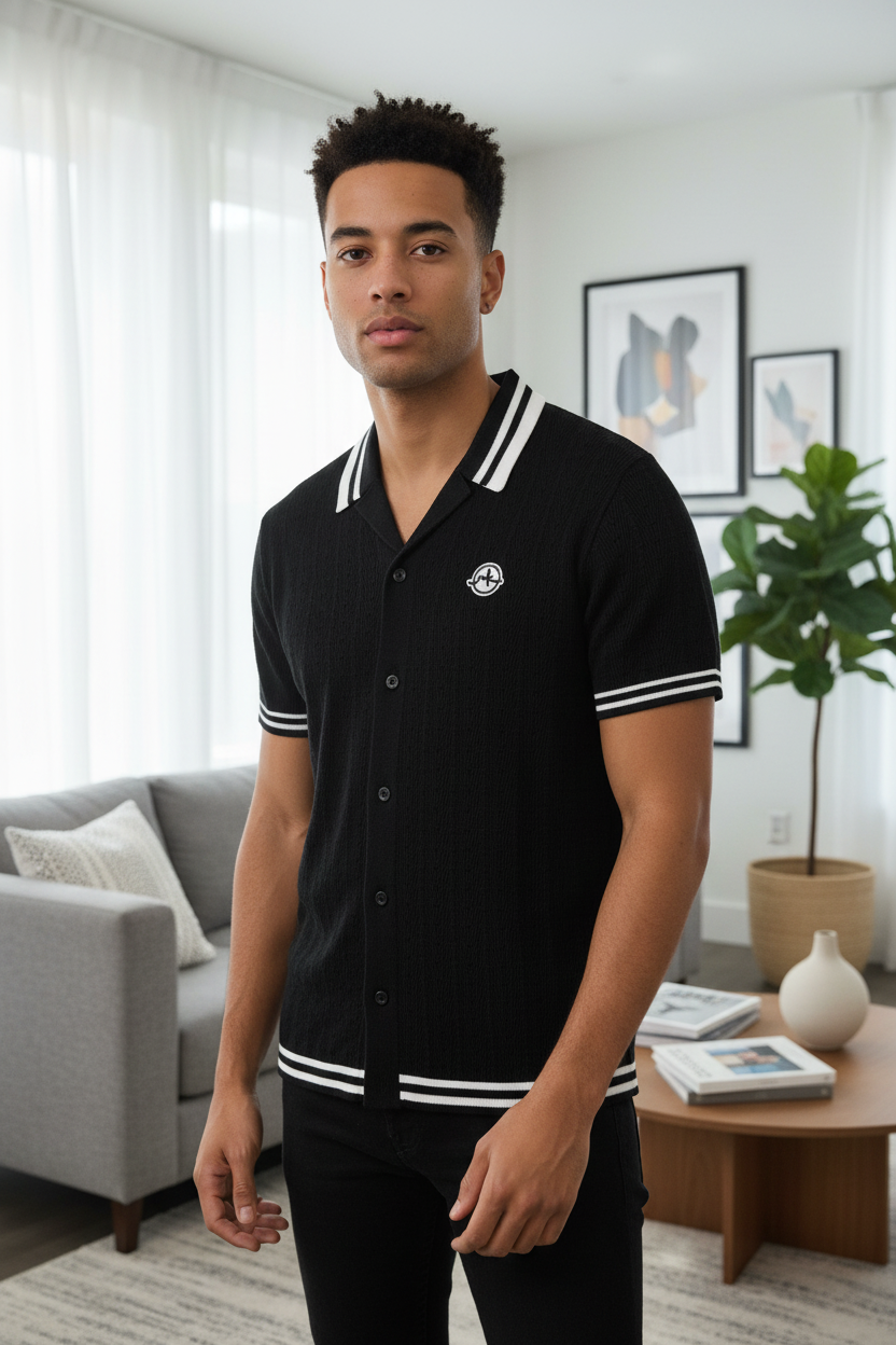 M423 Pescara Knit Shirt - Black