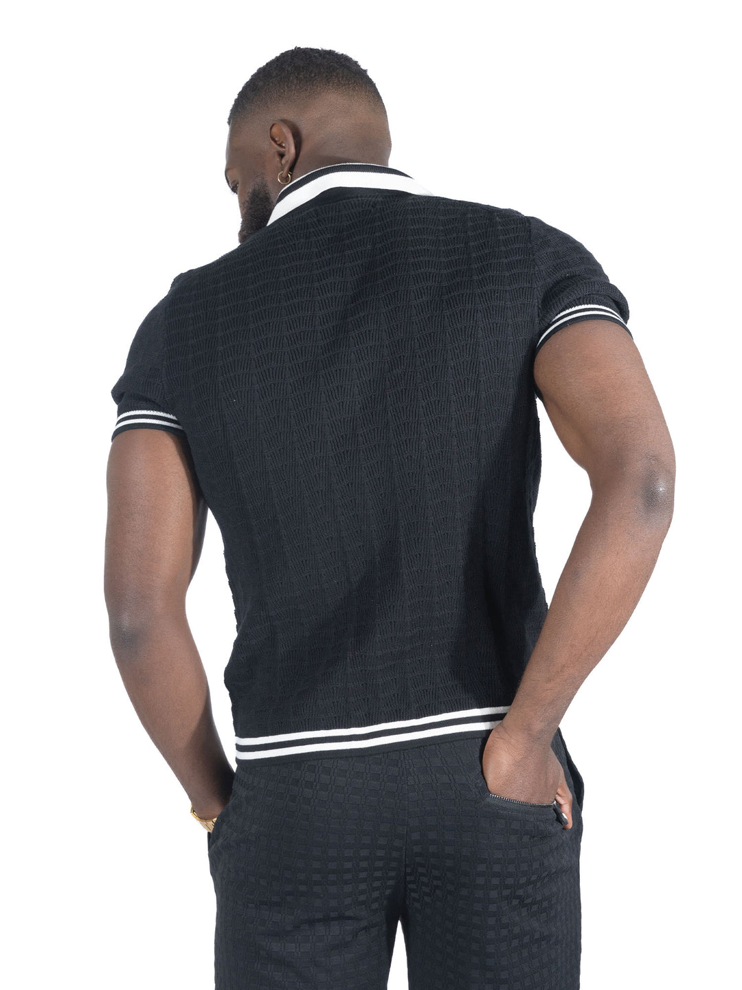 M423 Pescara Knit Shirt - Black – Makobi Jeans USA