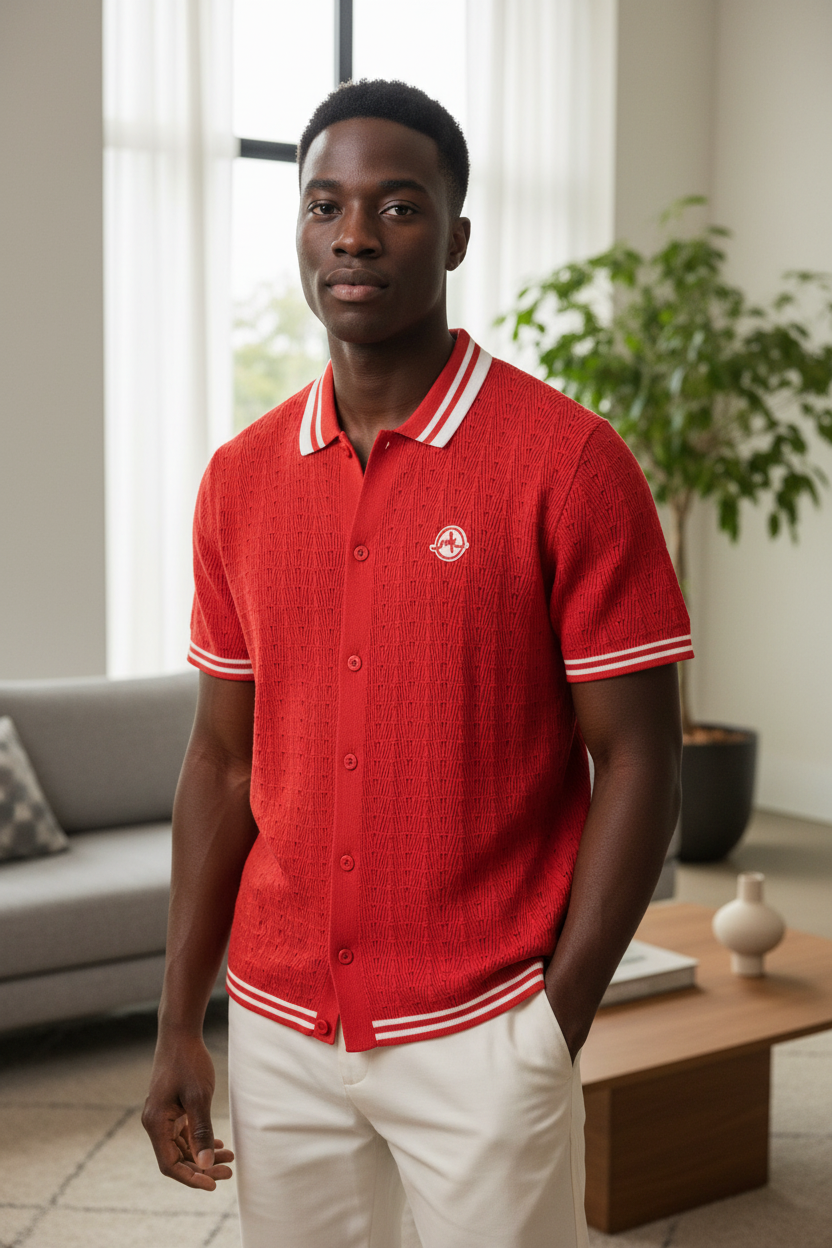 M423 Pescara Knit Shirt - Red