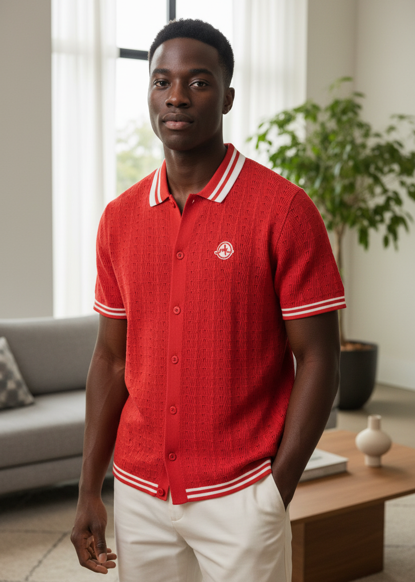 M423 Pescara Knit Shirt - Red
