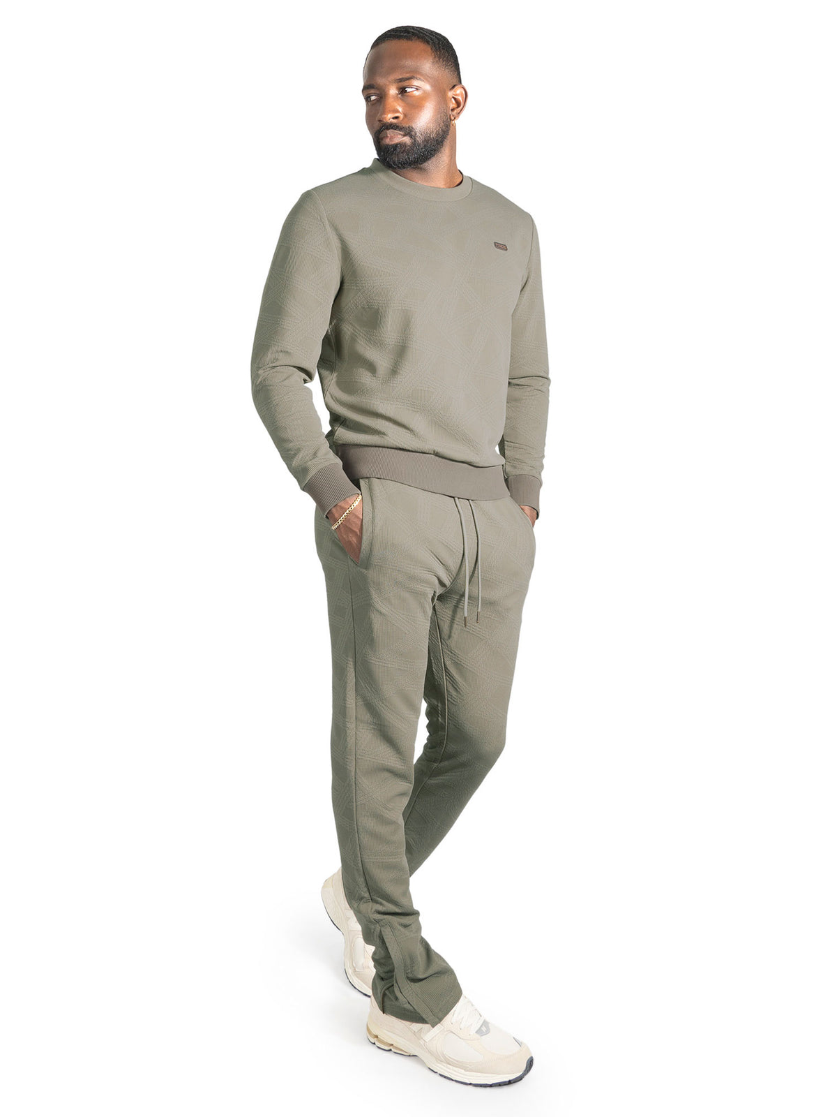 M4247 Bernardi Crewneck Set - Taupe