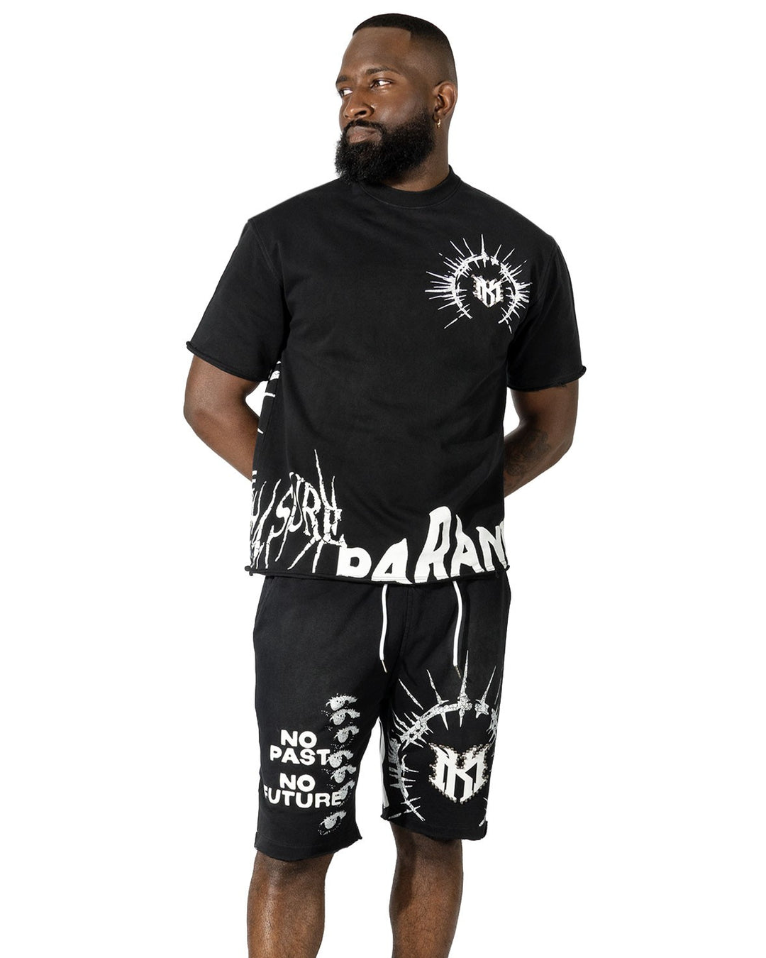 M424 Paranova Short Set - Black – Makobi Jeans USA