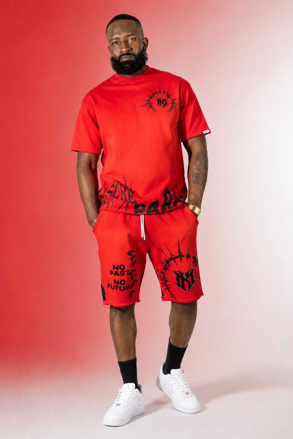 Makobi M424 Paranova Short Set in Red