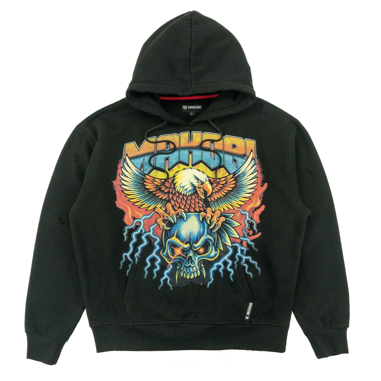 Fleece Hoodie | M4262 Atos Pull Over - Black