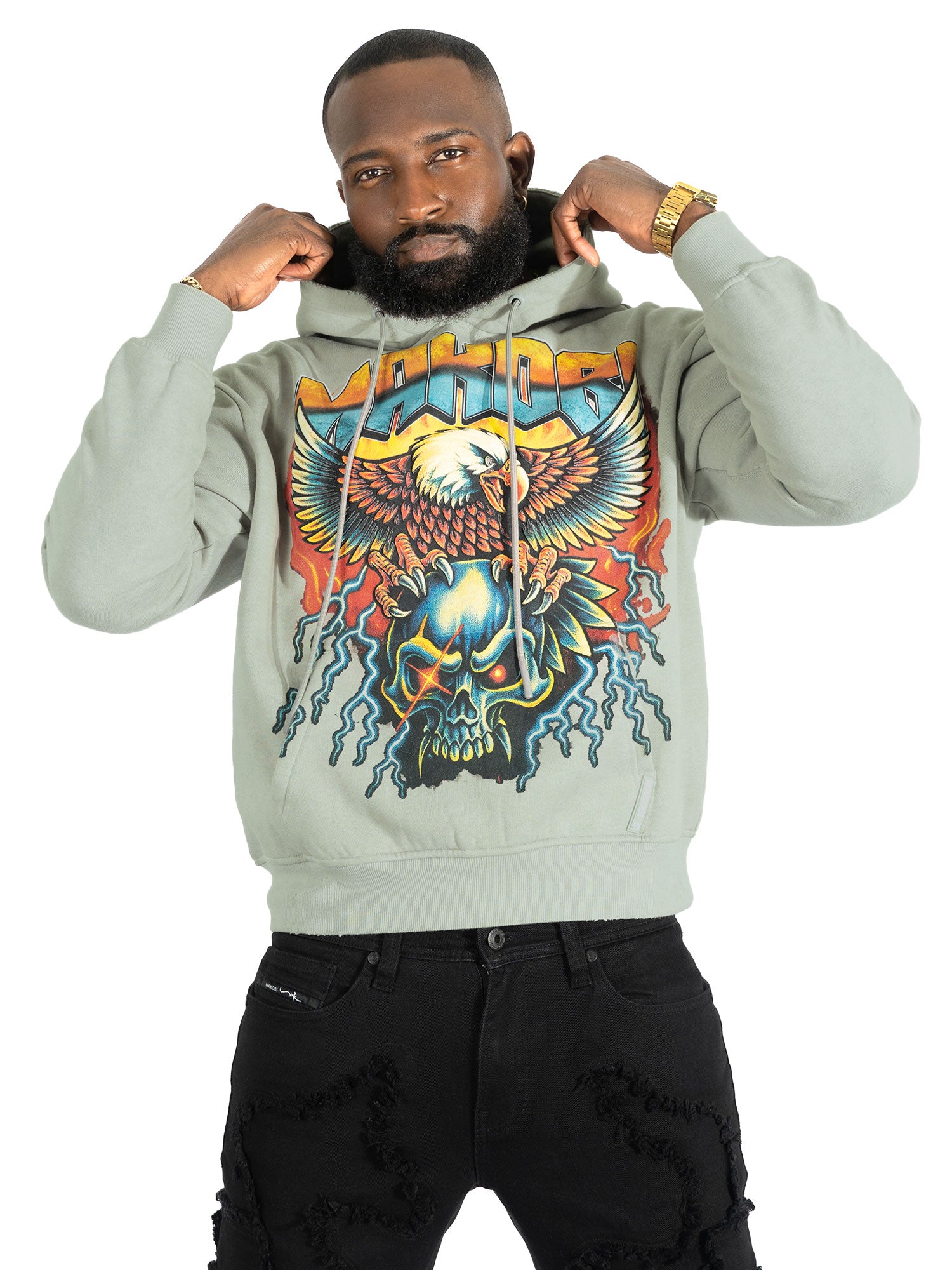 M4262 Atos Pull Over Hoodie - Gray