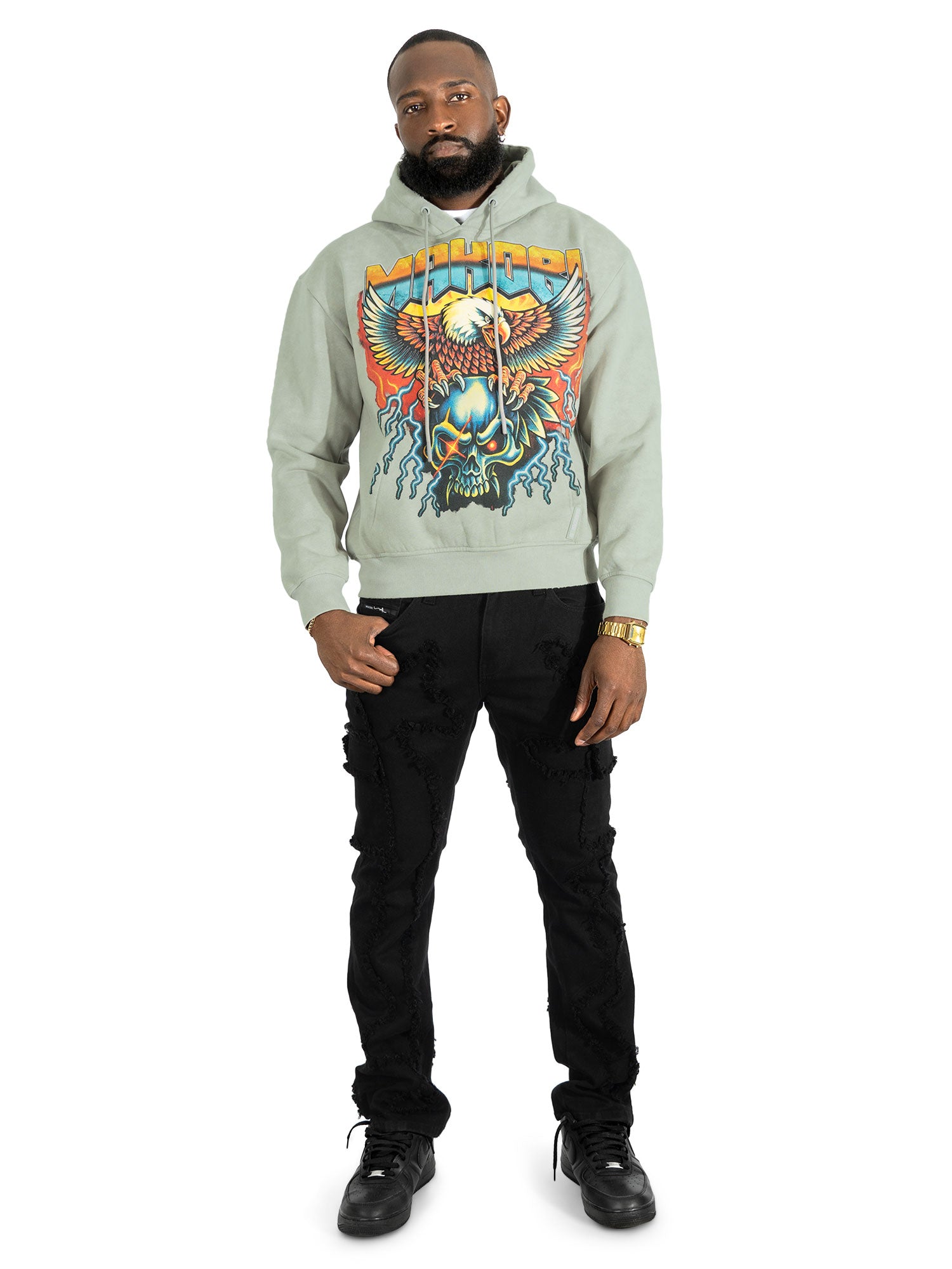 M4262 Atos Pull Over Hoodie - Gray