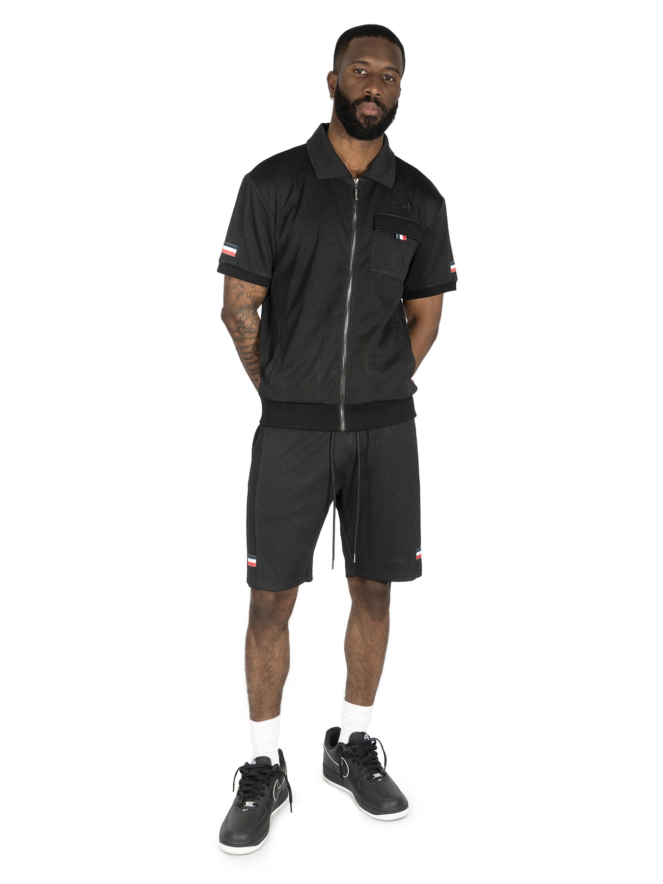 M428 Moreli Knit Short Sets - Black