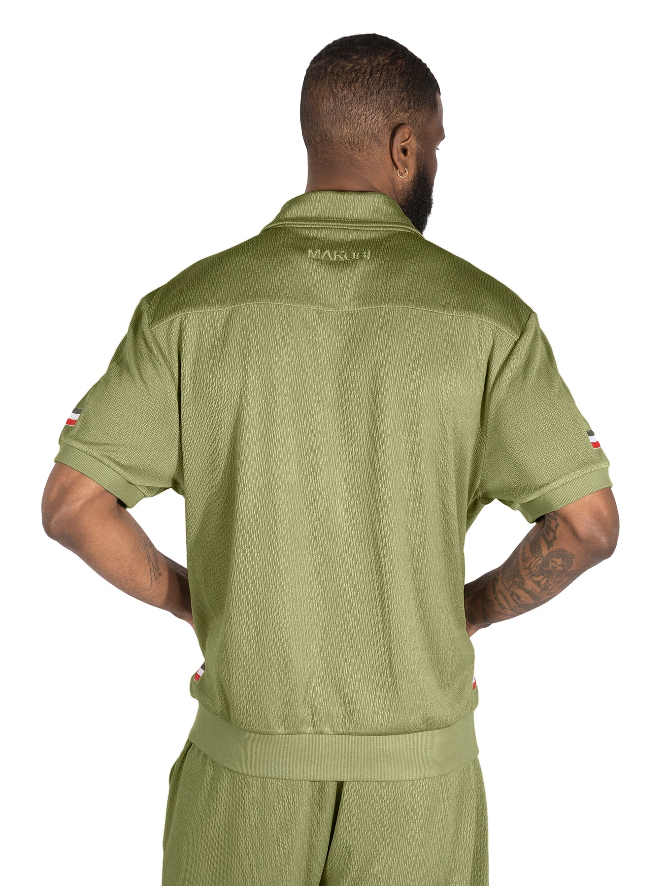 M428 Moreli Knit Short Sets - Olive