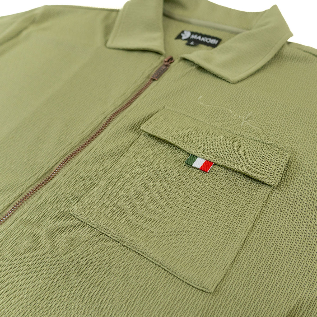 Makobi M428 Moreli Knit Short Sets in Olive, view 8
